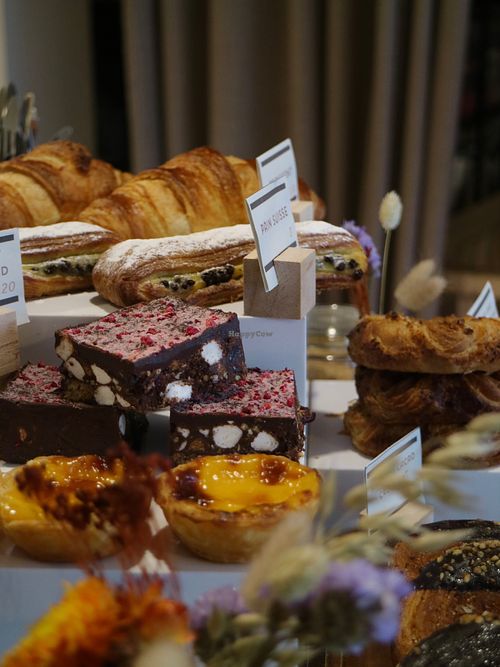 Vegan pastries and tray bakes  at Peaches in Leamington Spa