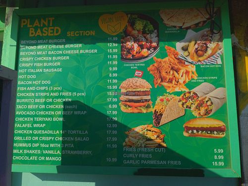 Menu at Mermaid Lagoon in Los Angeles