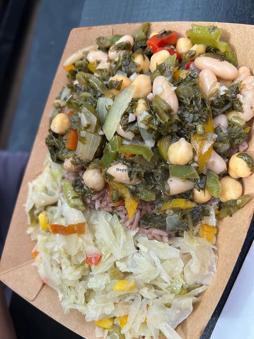 Callaloo with mixed vegetables at Ms Earlyn's in Gravesend