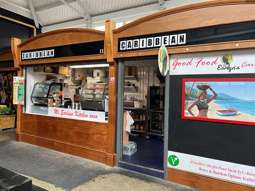 Front of Ms Earlyns food stall at Ms Earlyn's in Gravesend