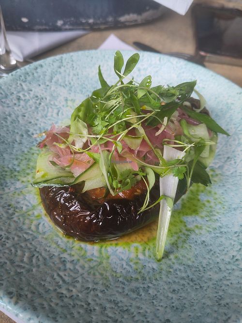 Barbecued aubergine, delicious at Barlounge in England