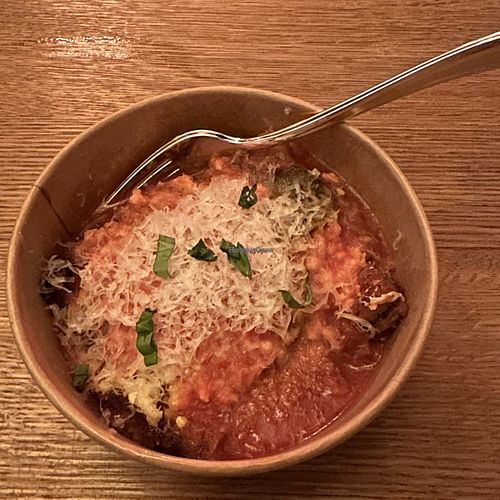 Eggplant Parmigiana (also available as a sandwich)  at Vegana Italiana in Toronto