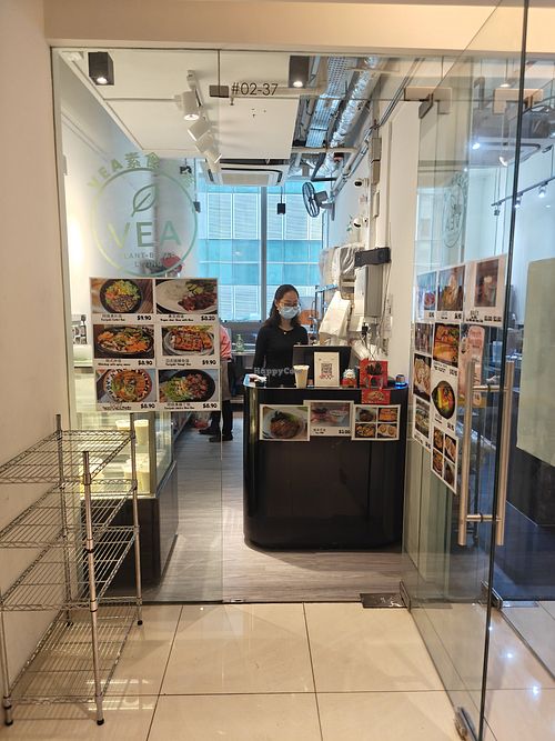 Shop front at VEA Plant-based in Central Singapore