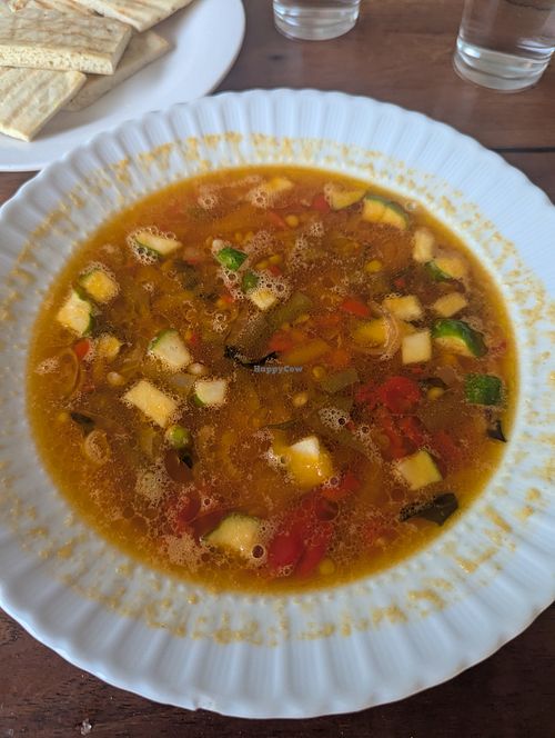Sopa verduras at El Barrio in Vinales