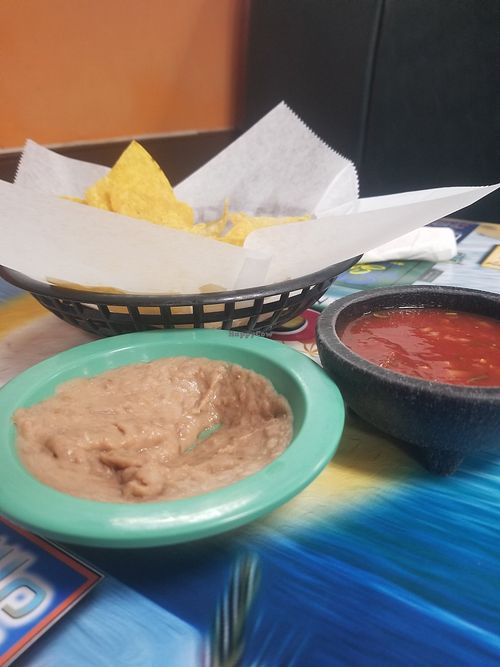 Chips and salsa and beans to start at La Costa Mexican  in Crossville