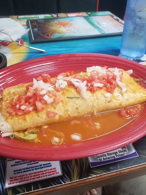 Sano burrito minus cheese at La Costa Mexican  in Crossville