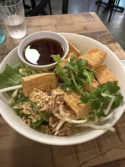 Tofu vermicelli salad with vegan sauce   at Vietnamese Mint in Bulimba