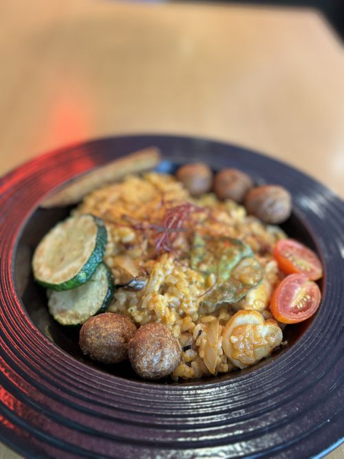 Meatball red curry risotto  at Children - 小孩吃素 in Kaohsiung