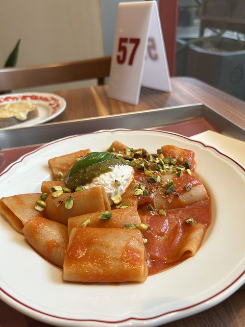 Vegan Tricolore pasta  at Miscusi  in Lombardia