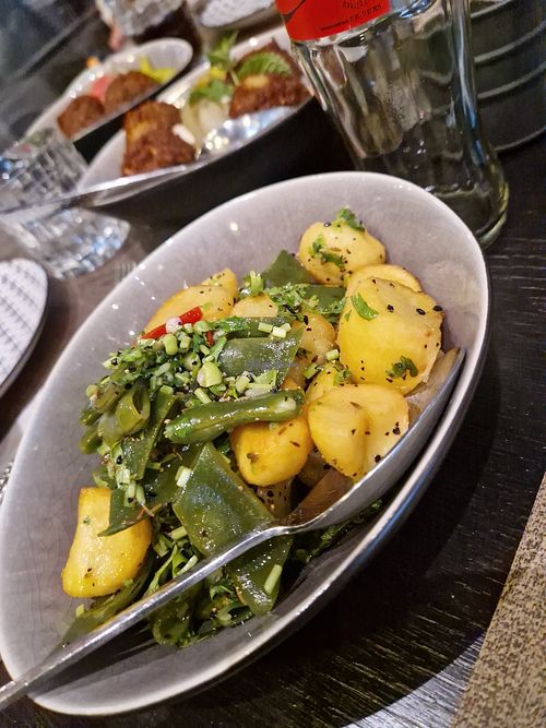 Lebanese Potatoe Salad at Hummus Lebanese Cuisine Restaurant Pforzheim in Baden-württemberg