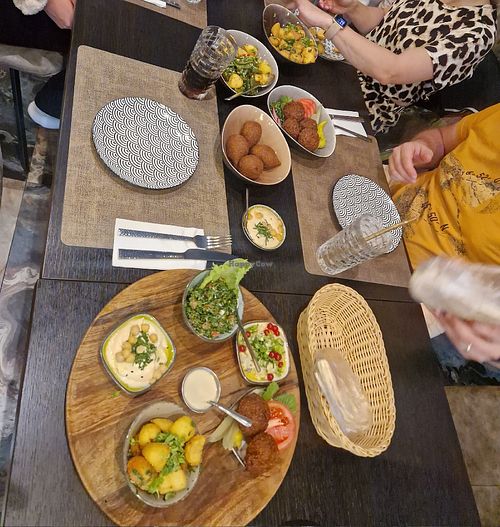 Mixed Table at Hummus Lebanese Cuisine Restaurant Pforzheim in Baden-württemberg