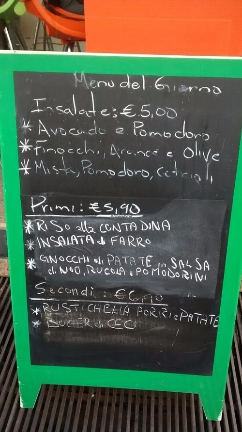 Day menu at I Lovegetarian - Cannobio in Milan