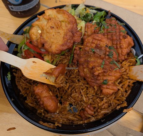 Ackara Jollof meal at Jollof House Kitchen in England