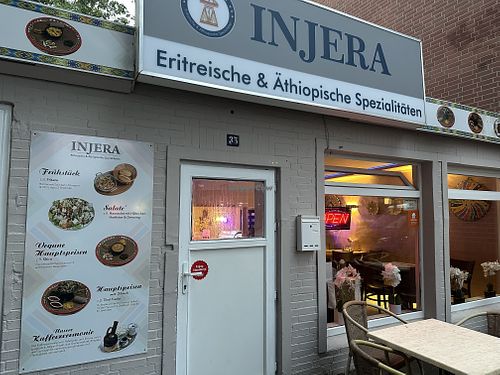 Injera  at Injera Eritrean und Ethiopian Restaurant in Hamburg
