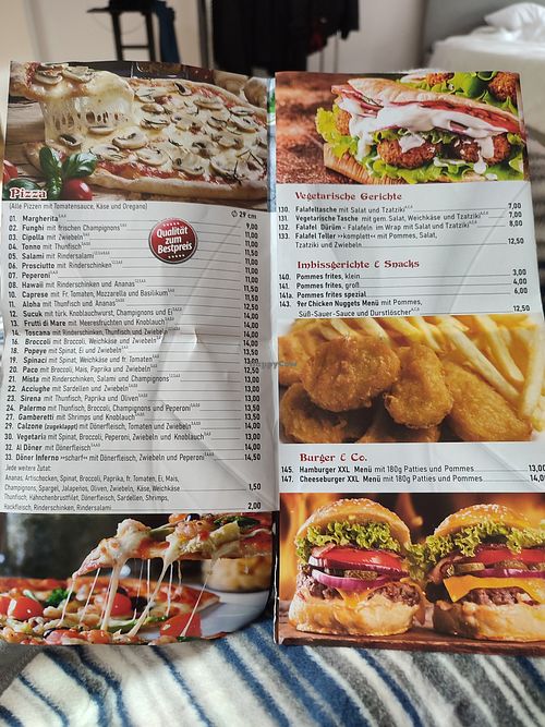 Vegetarian options that can be veganized at Heimbacher Kebaphaus & Pizzeria in Heimbach