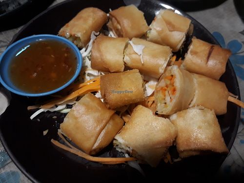 Spring rolls at Mama Pooh's Kitchen in Koh Phangan