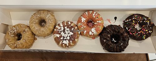 Got one of each vegan flavor at Parlor Doughnuts  in Altoona