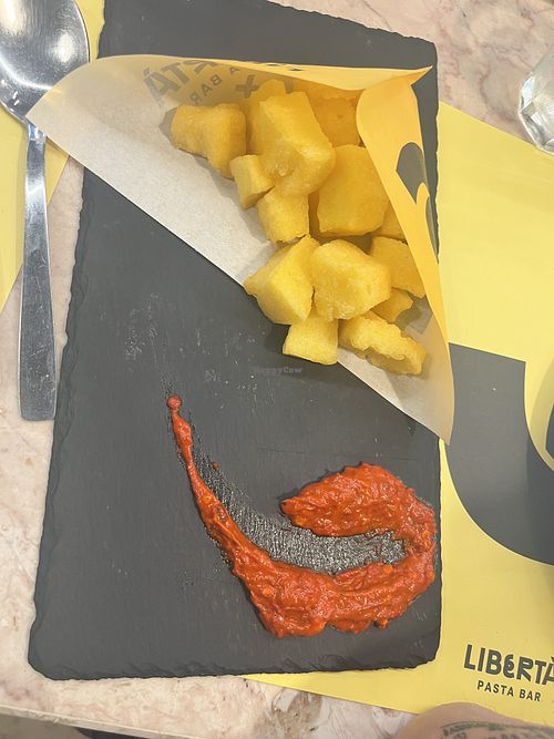 Polenta Bites  at Libertà Pasta Bar in Lisboa