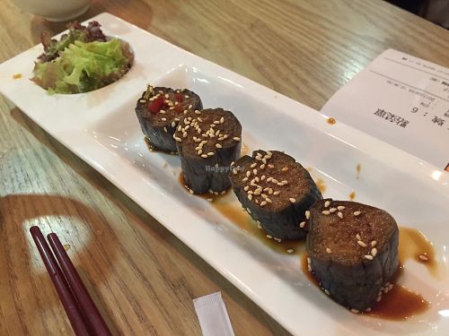 Japanese-style eggplants at Paramita Vegetarian Restaurant - Cheung Yee in Kowloon
