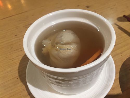 Dumpling soup at Paramita Vegetarian Restaurant - Cheung Yee in Kowloon