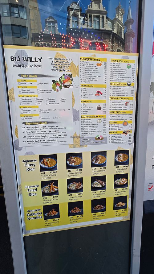 Compose your own bowl with tofu at Sushi Bij Willy in Oostende