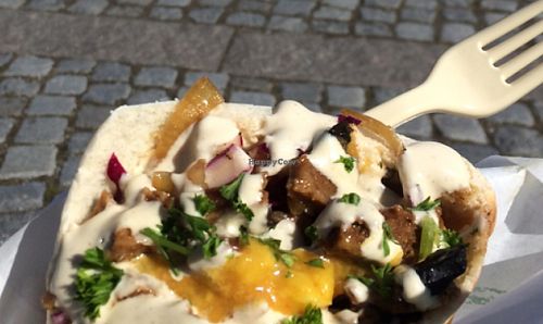 Seitan schwarma at Vegan Soul Train - Food Truck in Malmo