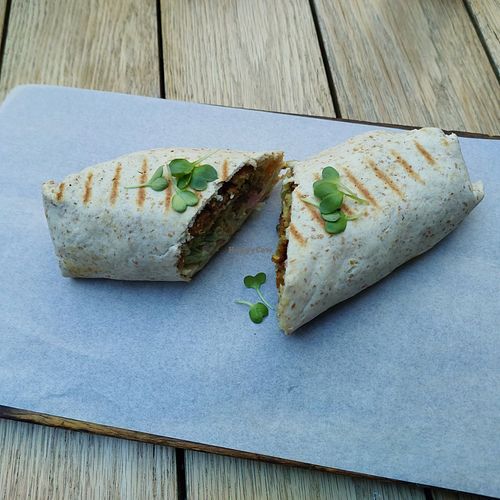 Falafel Wrap 🌯 at Bootlegger Coffee Company - Cape Quarter in Cape Town