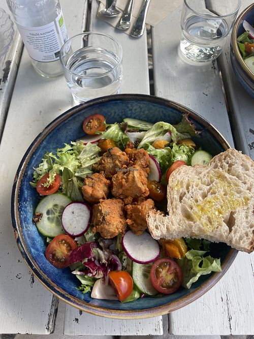 Sallad with tempeh  at Olof Viktors Café in Skåne Län