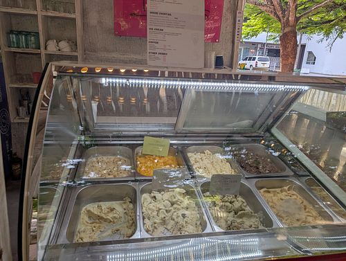 Vegan sorbet options are always available! at Delia’s in Kwale County