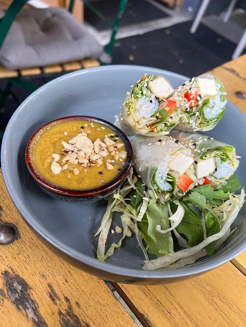 summer sushi veggie rolls with peanut dip at LêLê in Berlin