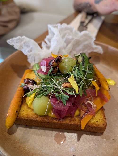Delicious Curcumin toast at Natif Coffee & Bakery in Madrid