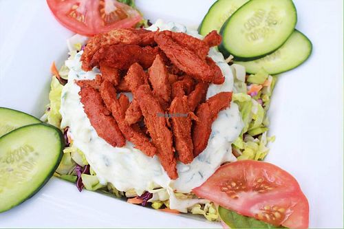 gyros salad at Veganel in Erlangen