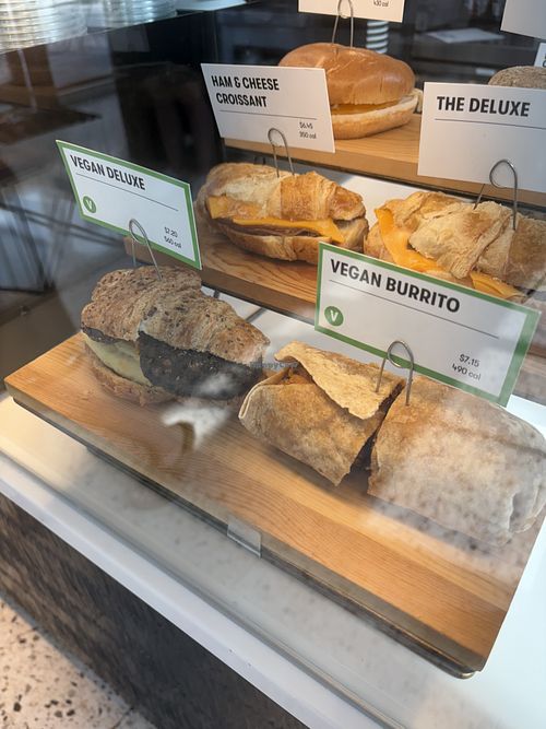 Vegan food options  at Gregory's Coffee in Darien