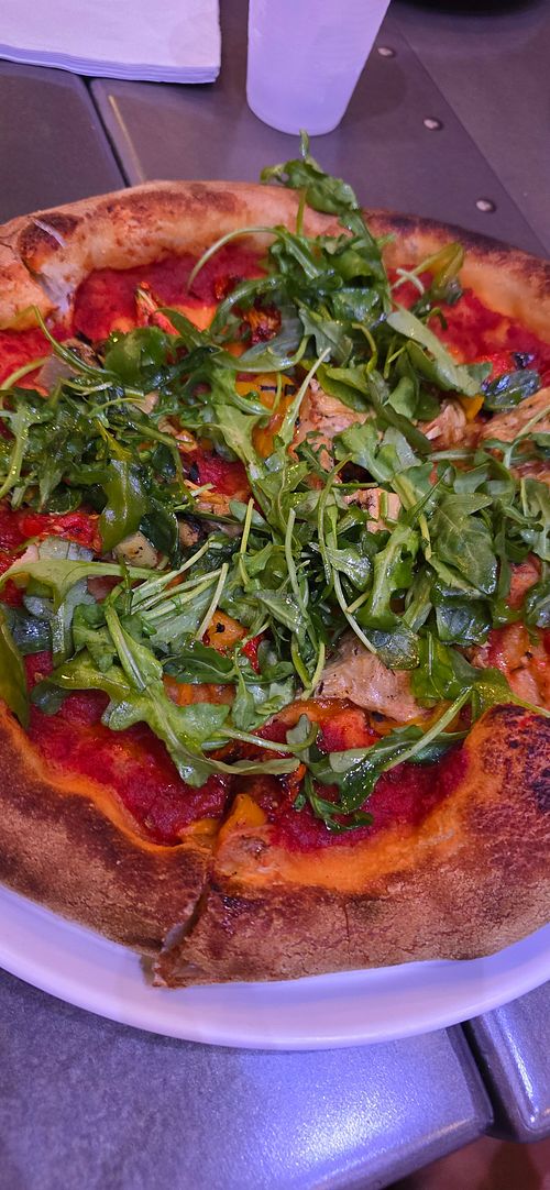 Harvest moon vegan pizza at Pizza Moon in Orlando
