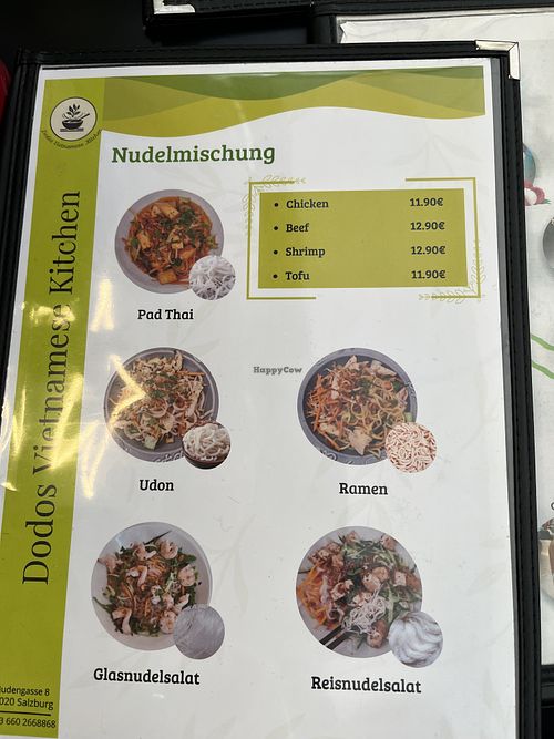 Menu 3  at Dodo's Vietnamese Kitchen in Salzburg