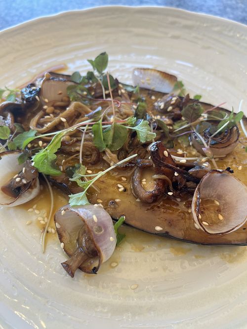 Miso Glazed Eggplant  at Beach Club Restaurant in Whitsundays