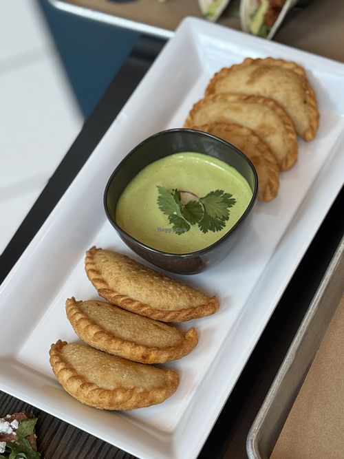 Mushroom empanadas   at Taco Pegaso in Austin