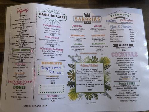 Menu  at Bubita Bar in Barcelona