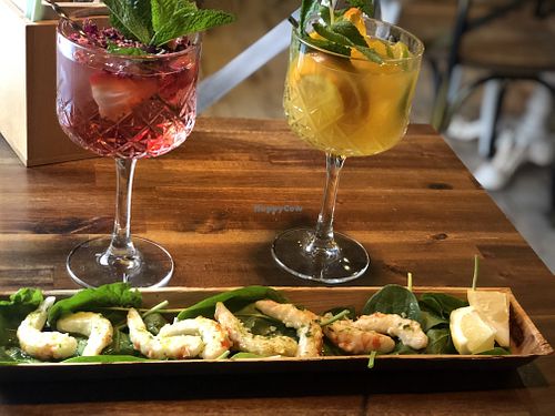 Vegan seafood and sangrias  at Bubita Bar in Barcelona