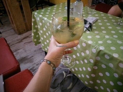 Wonderful sangria! (sangria Monalisa)  at Bubita Bar in Barcelona