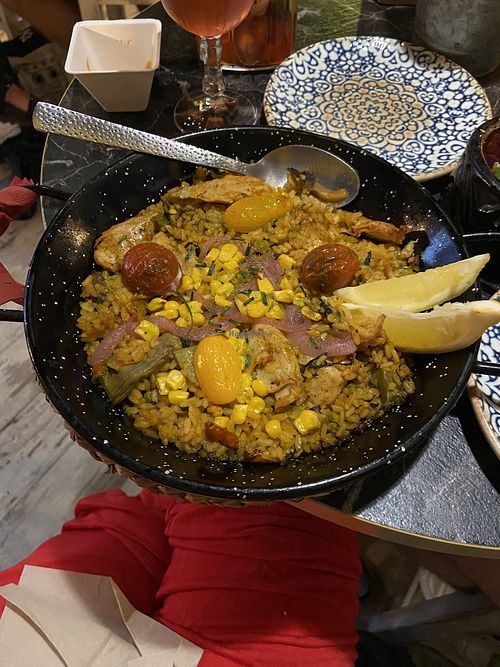 Chicken paella   at Bubita Bar in Barcelona