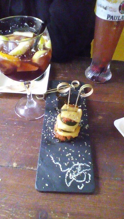 Delicious Vegan Alien we had when we ate at Bar Celoneta  at Bubita Bar in Barcelona