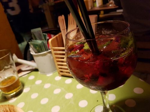 Sangria non alcohol at Bubita Bar in Barcelona