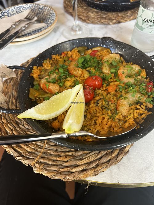 Vegan Seafood Paella   at Bubita Bar in Barcelona