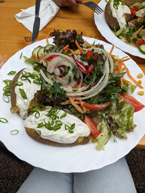 Vegan baked potatos July 2025 at Waldbiergarten.eu in Nordrhein-westfalen