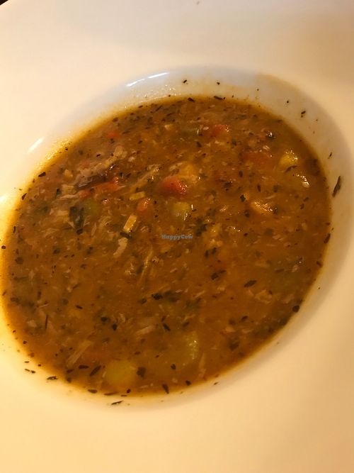 Soup with soy /spicy  at Veganda in Padua