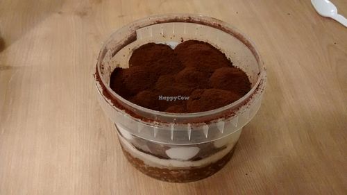 Vegan tiramisu at Veganda in Padua