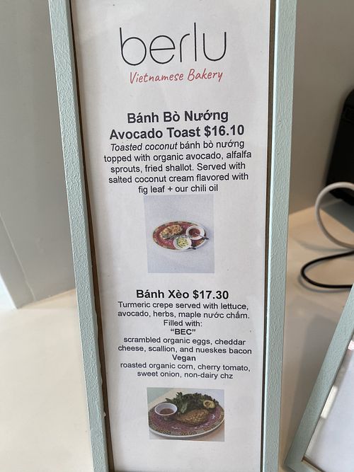 Savory menu   at Berlu in Oregon