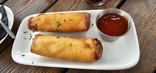 Giant Spring rolls at Inn on the Lake  in Gravesend