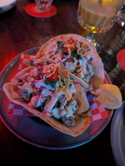 Vegan tacos at Tha Phae Tavern in Toronto